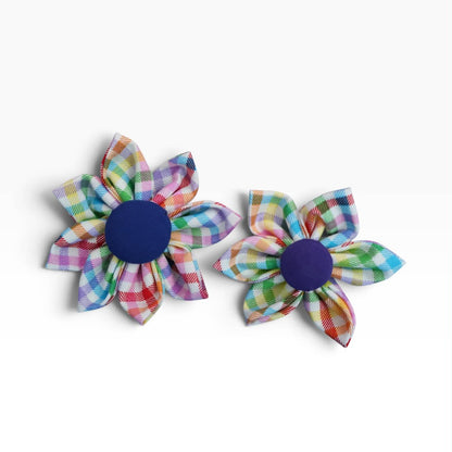 Gingham Collar Flower