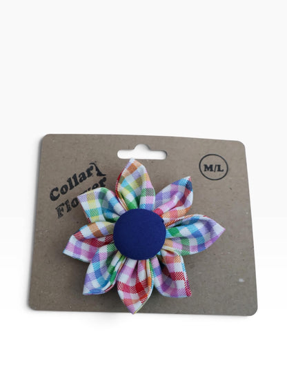 Gingham Collar Flower
