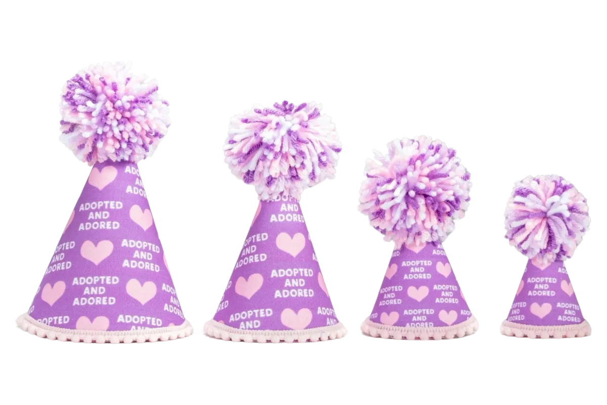 Adopted Purple Party Hat