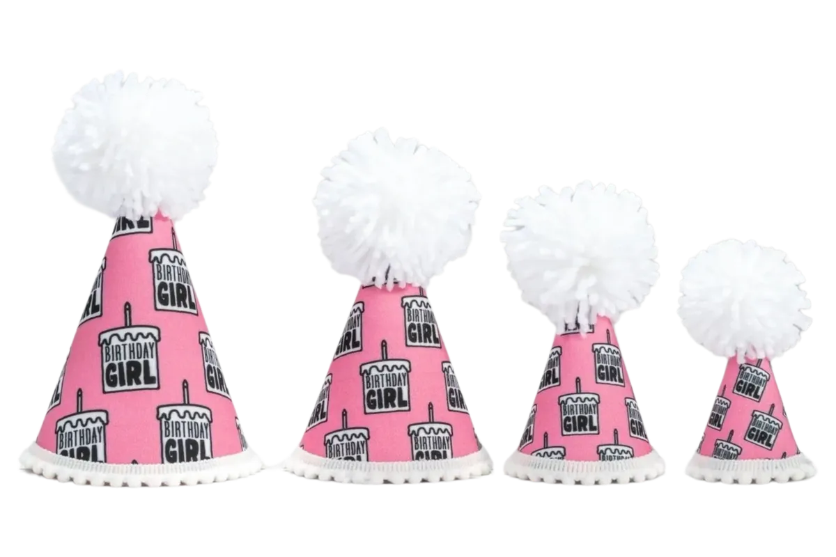 Birthday Girl Black Ink Party Hat