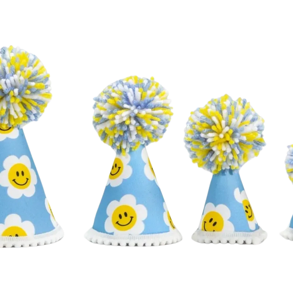 Blue Daisy Party Hat