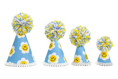 Blue Daisy Party Hat