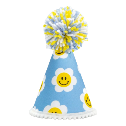 Blue Daisy Party Hat