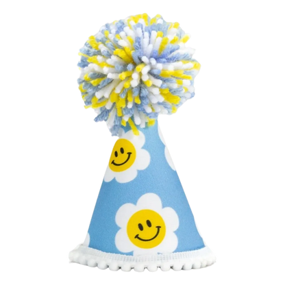 Blue Daisy Party Hat