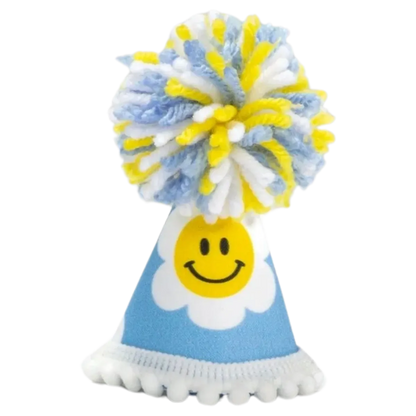 Blue Daisy Party Hat