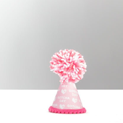 Gotcha Day Pink Ink Party Hat