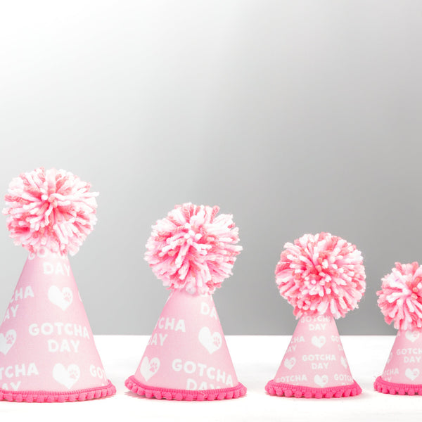 Gotcha Day Pink Ink Party Hat