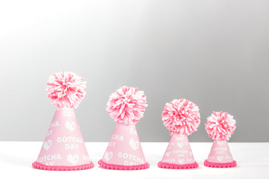 Gotcha Day Pink Ink Party Hat