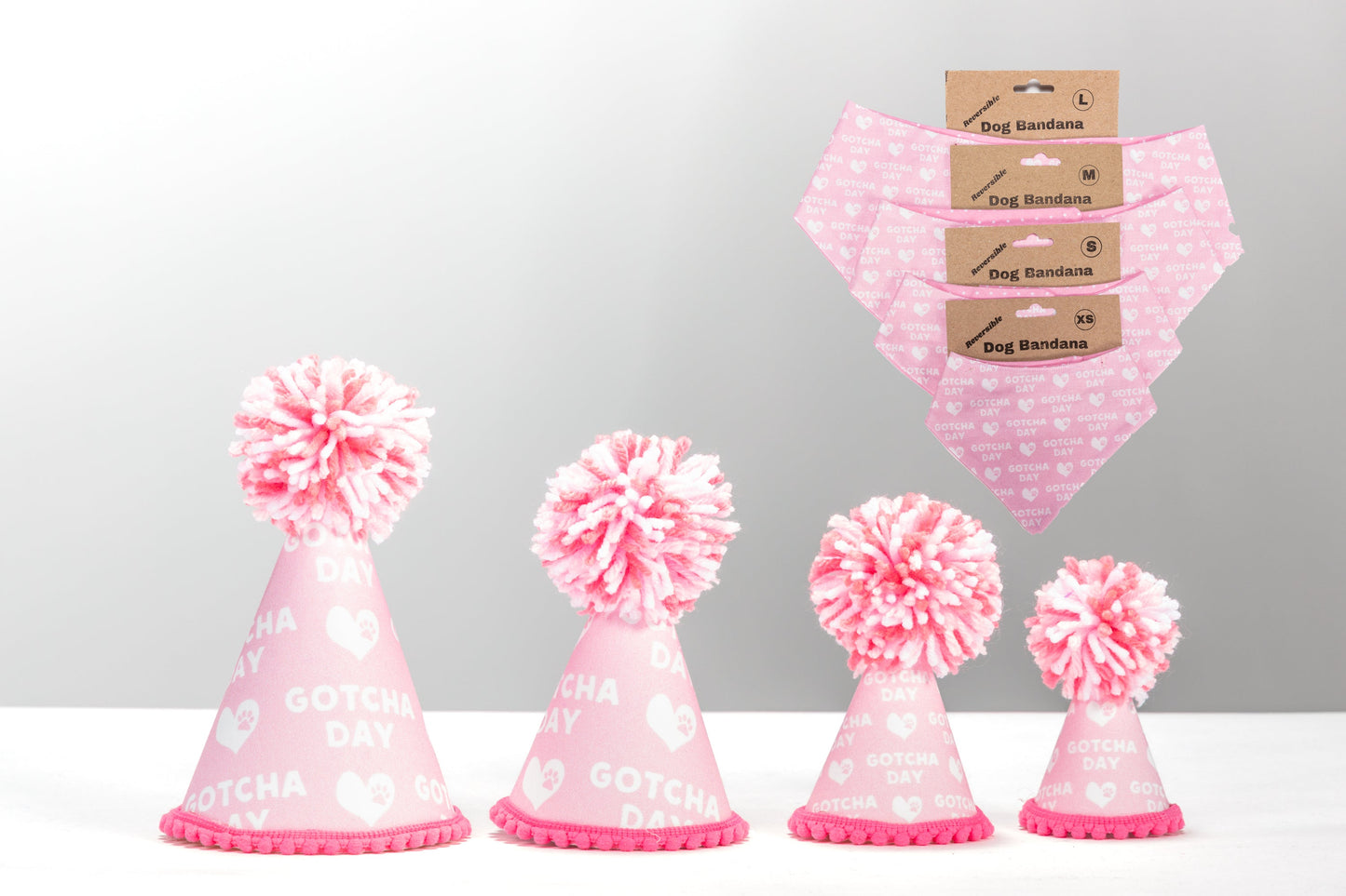 Gotcha Day Pink Ink Party Hat