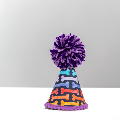 Rainbow Bones Party Hat