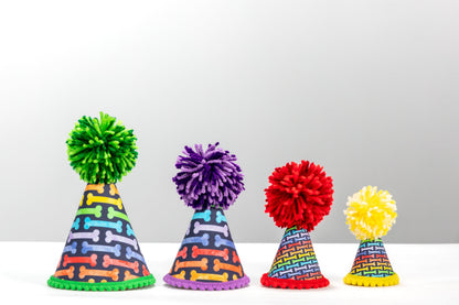 Rainbow Bones Party Hat