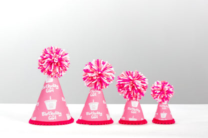 Birthday Girl Pink Ink Party Hat
