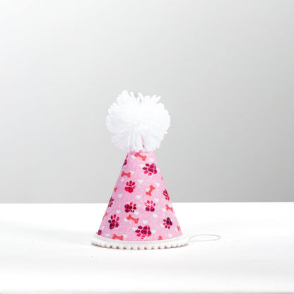 Pink Paws Party Hat