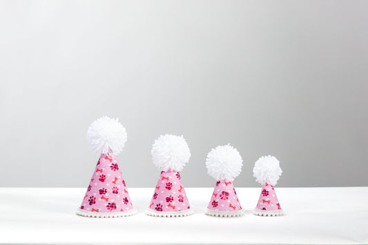 Pink Paws Party Hat