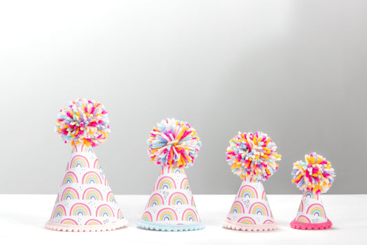 Pastel Rainbow Party Hats