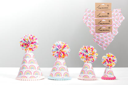 Pastel Rainbow Party Hats