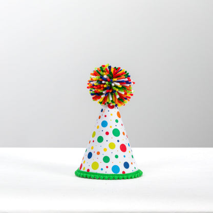 White Dot Party Hat