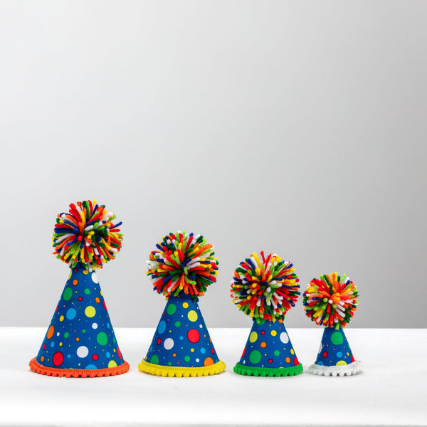 Blue Dots Party Hats
