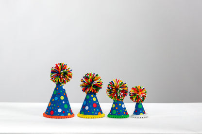 Blue Dots Party Hats