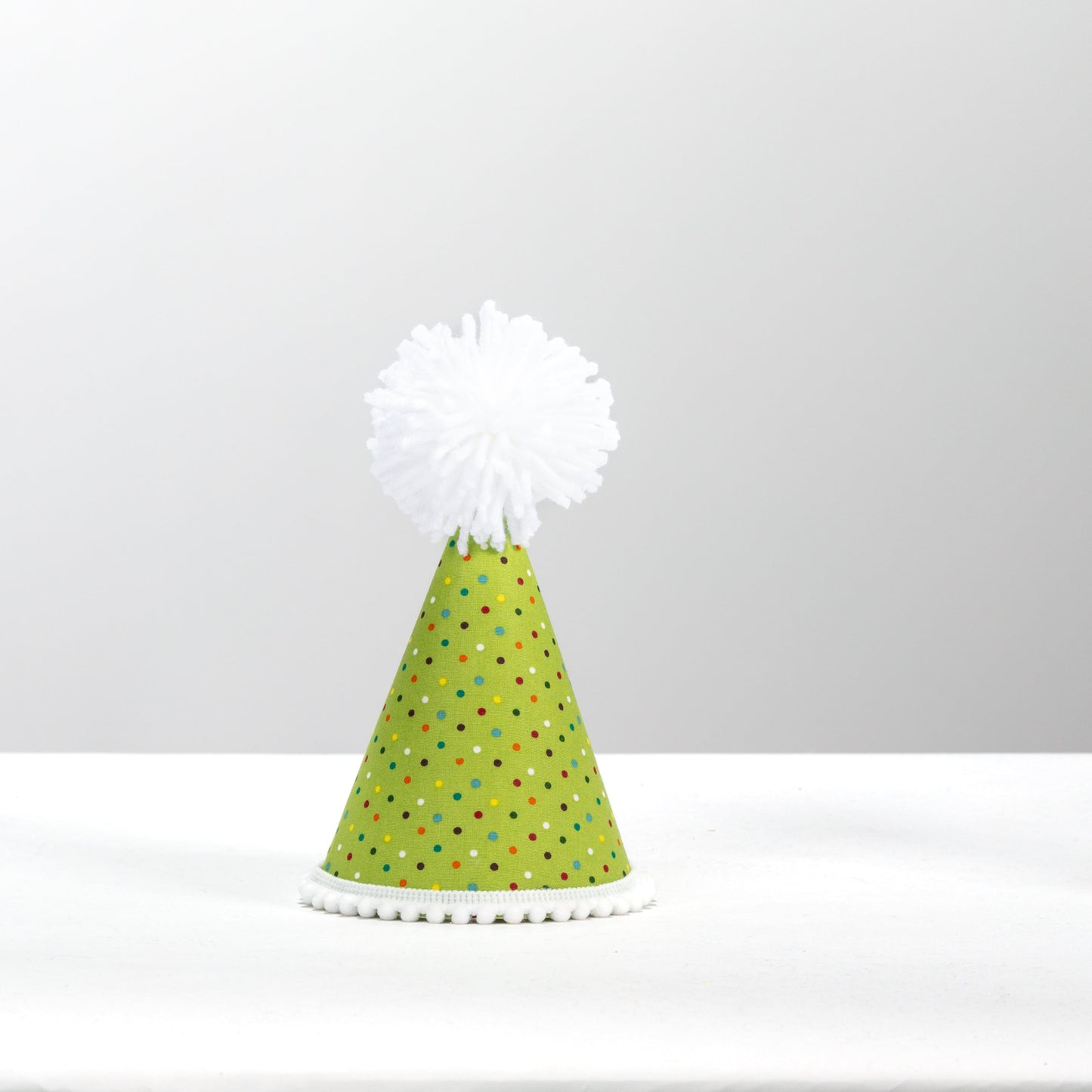Green Confetti Dots Party Hats