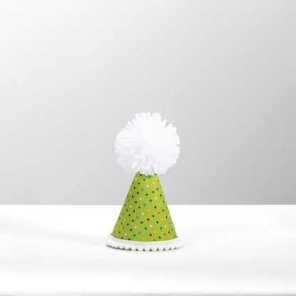 Green Confetti Dots Party Hats