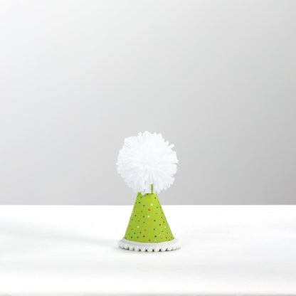 Green Confetti Dots Party Hats