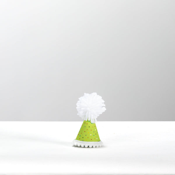 Green Confetti Dots Party Hats