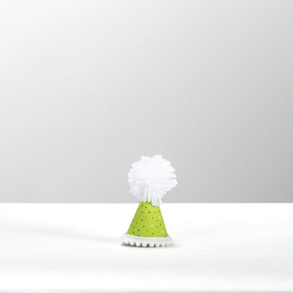 Green Confetti Dots Party Hats