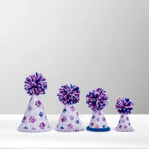 Purple Paws Party Hat