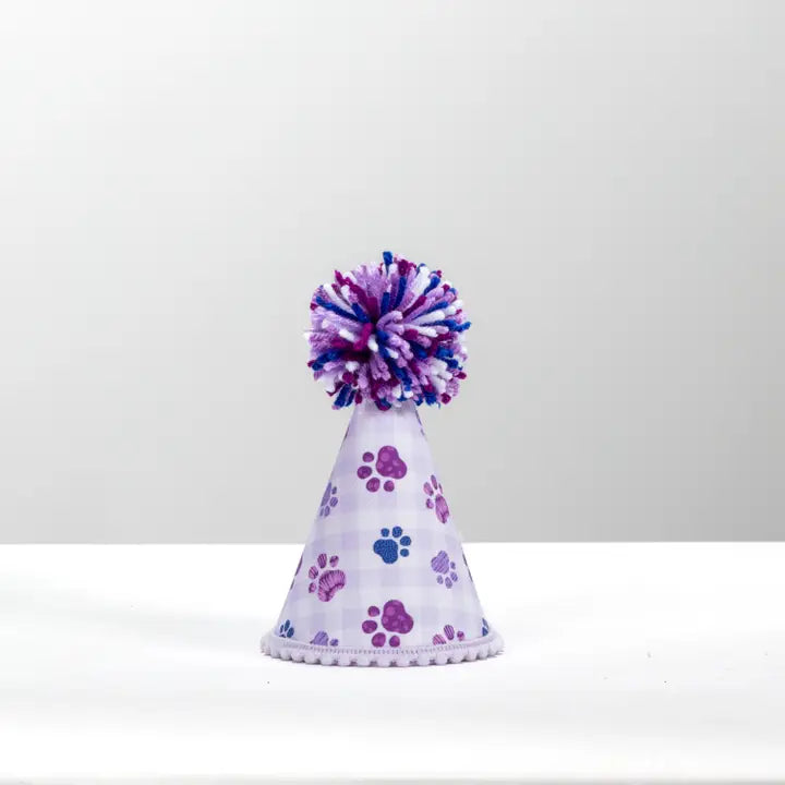 Purple Paws Party Hat