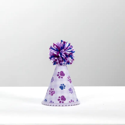 Purple Paws Party Hat
