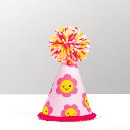 Pink Daisy Party Hat