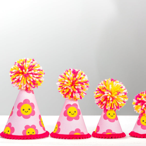 Pink Daisy Party Hat