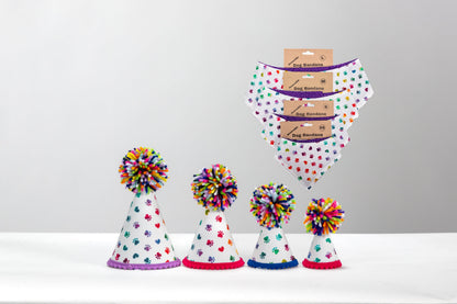 Rainbow Paws Party Hat